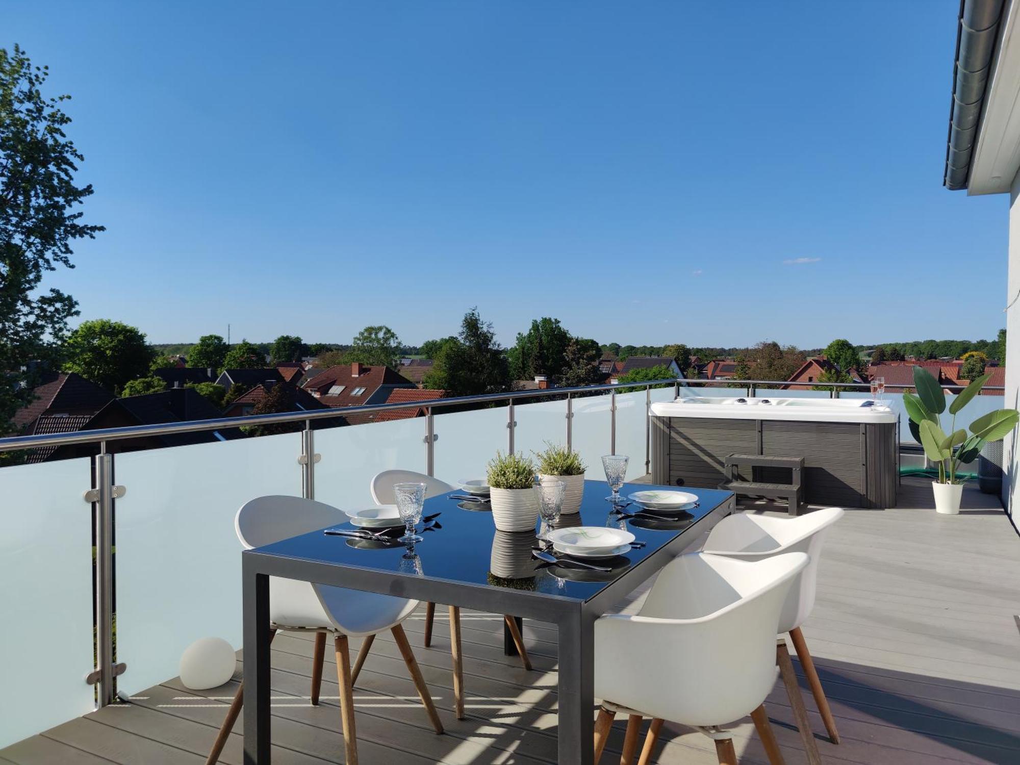 Penthouse Mit Whirlpool Im Herzen Von Niedersachsen Burgwedel  Exterior photo